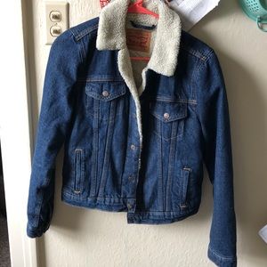 Sherpa lined Levi Jean Jacket